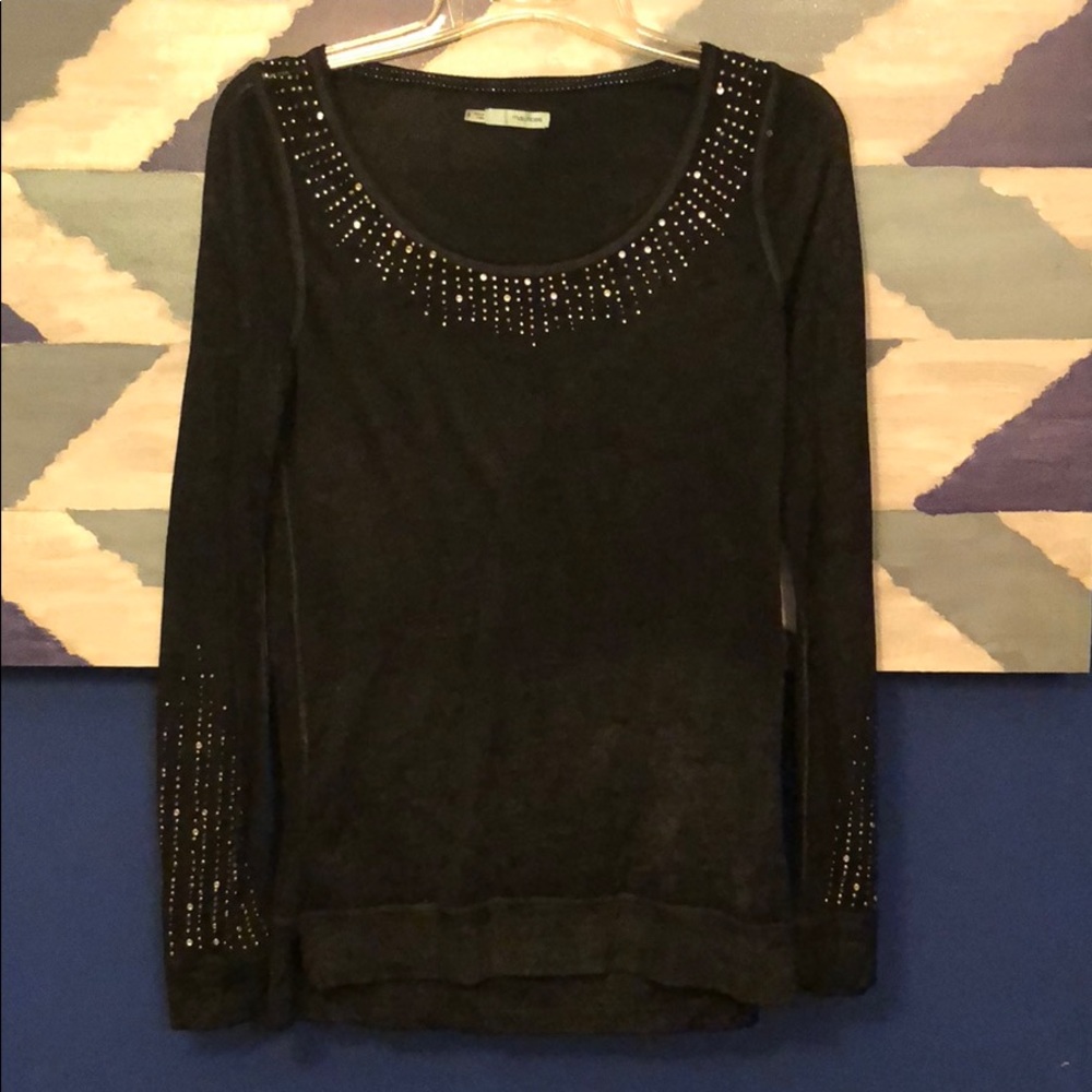 Long Sleeve Rhinestone Shirt